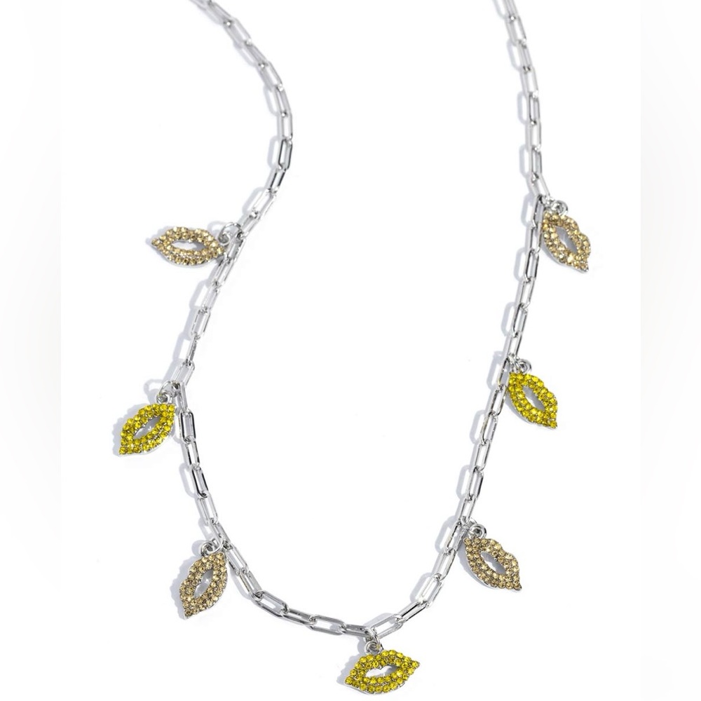 Yellow Lips Necklace
